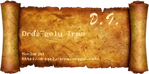Drégely Irma névjegykártya