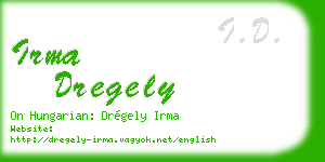 irma dregely business card